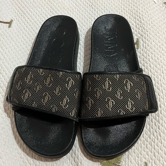 JIMMY CHOO Slide Slippers Men Black